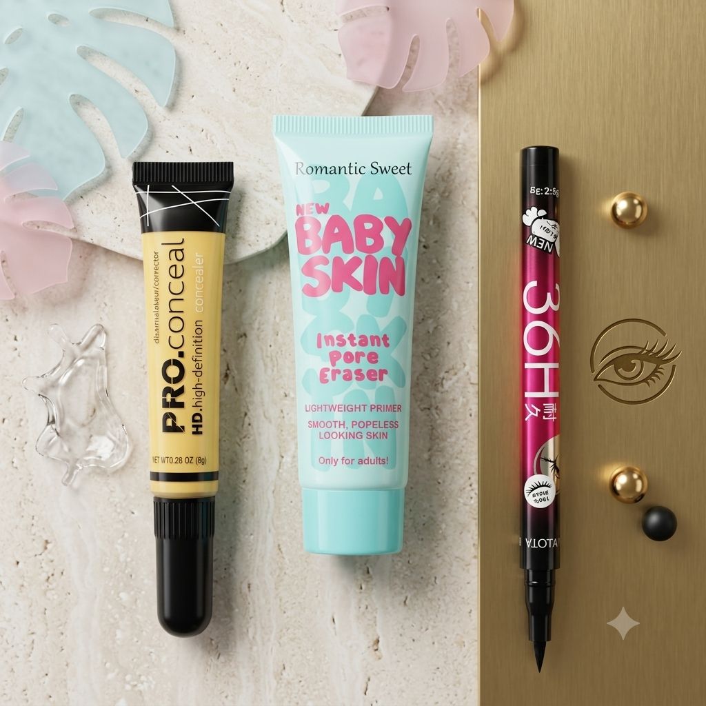 LA Pro Concealer + Baby Skin Pore Primer + 36Hrs Liner Deal