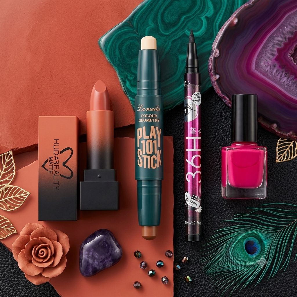 Contour Stick + Lipstick + Nail Paint + 36Hr Liner Deal